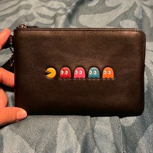 Coach pac man leather wristlet rare